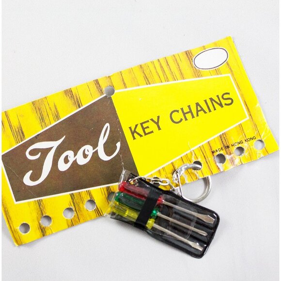Mini Screwdriver Set in Pouch Tool Keychain Key Chain Made in Hong Kong - Picture 4 of 4